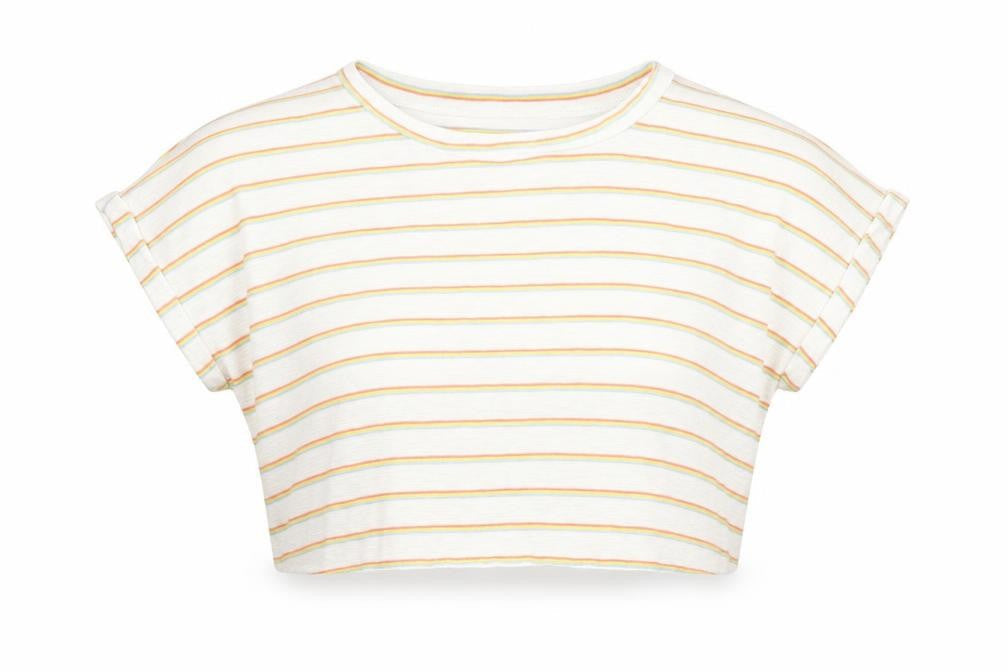 Primark Womens Beige Striped  Pullover Hoodie Size S