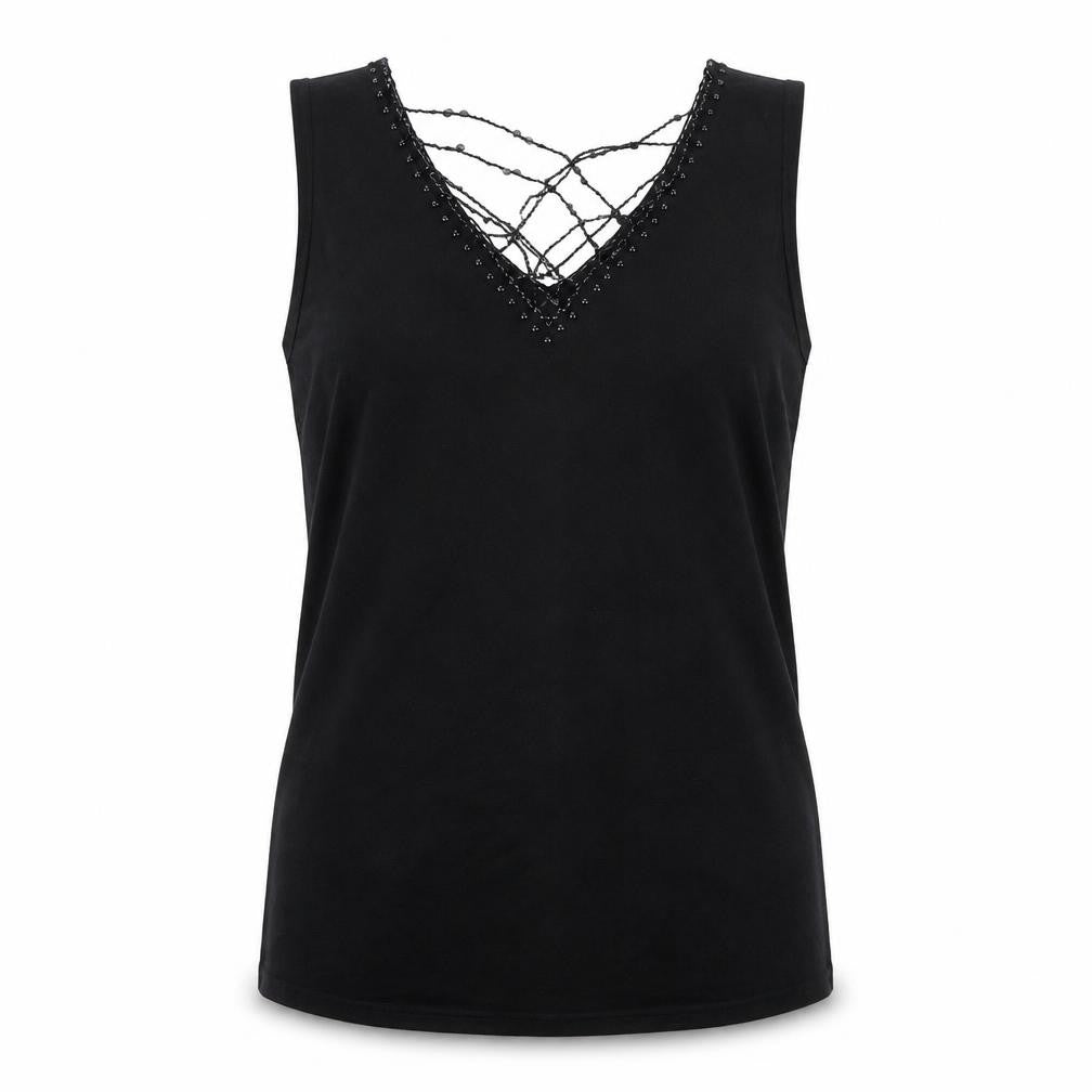 ELVI Womens Black   Vest Jumper Size M