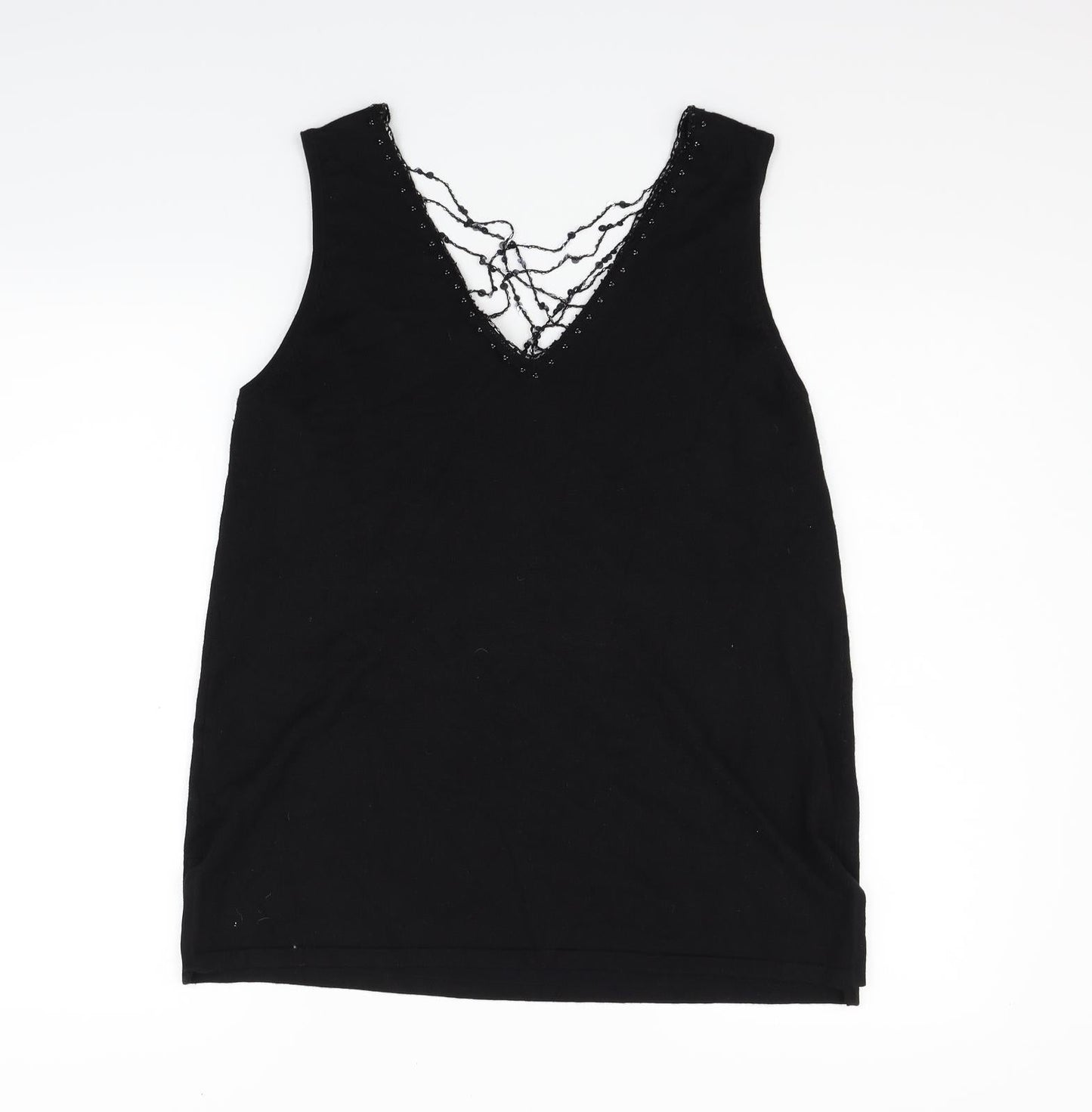 ELVI Womens Black   Vest Jumper Size M
