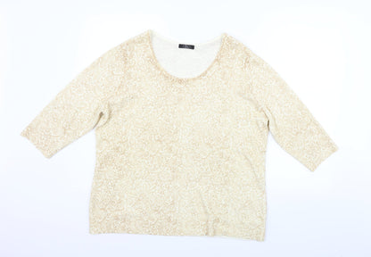 Bonmarché Womens Beige Pullover Jumper Size L