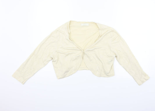 Marks and Spencer Womens Beige   Cardigan Jumper Size 18