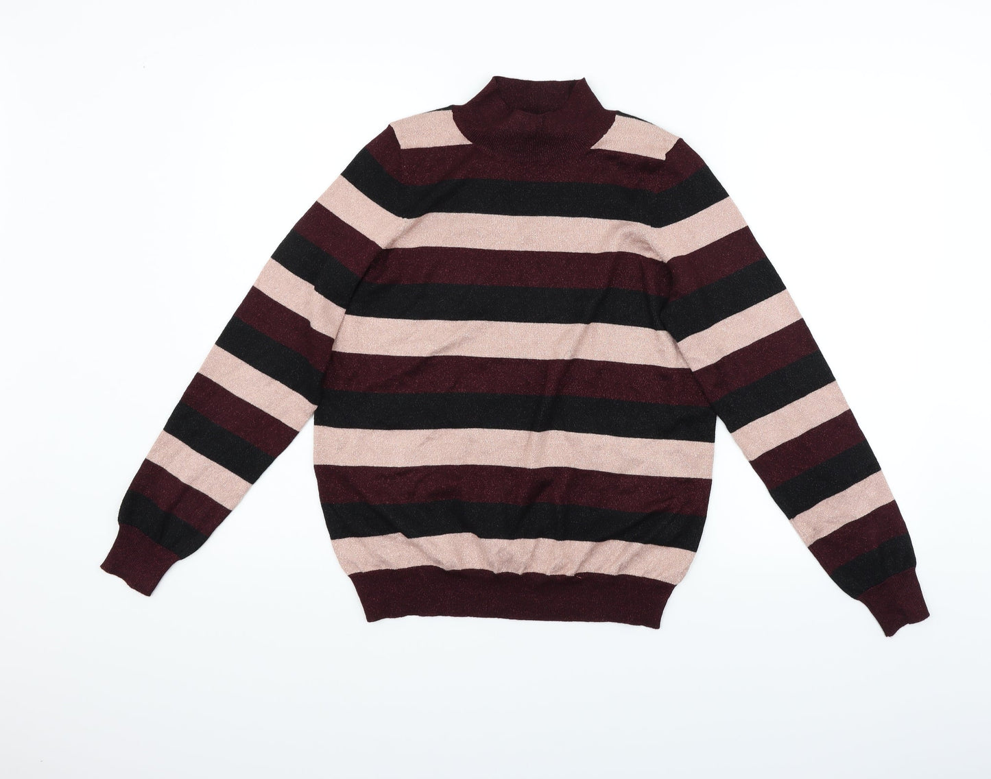 F&F Womens Purple Striped  Pullover Jumper Size 12