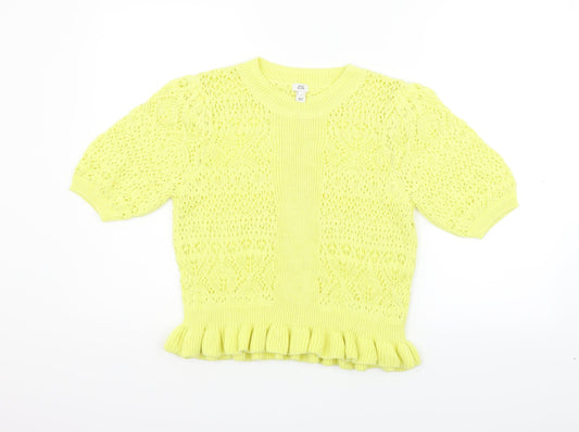 Bonmarché Womens Yellow   Pullover Hoodie Size 12