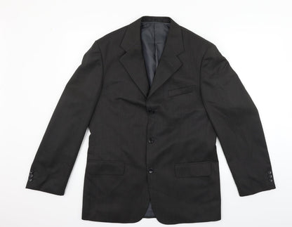 Preloved Armando Mens Grey   Jacket Blazer Size 38 - Front
