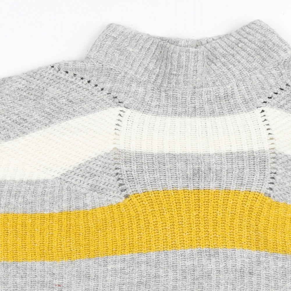 Matalan Womens Grey Striped  Pullover Jumper Size M