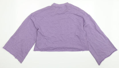Preloved H&M Womens Purple   Pullover Sweatshirt Size 36 - Back