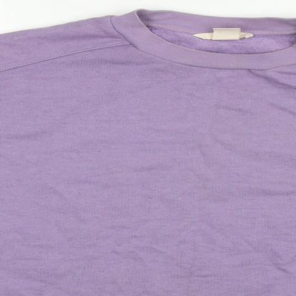 Preloved H&M Womens Purple   Pullover Sweatshirt Size 36 - Detail
