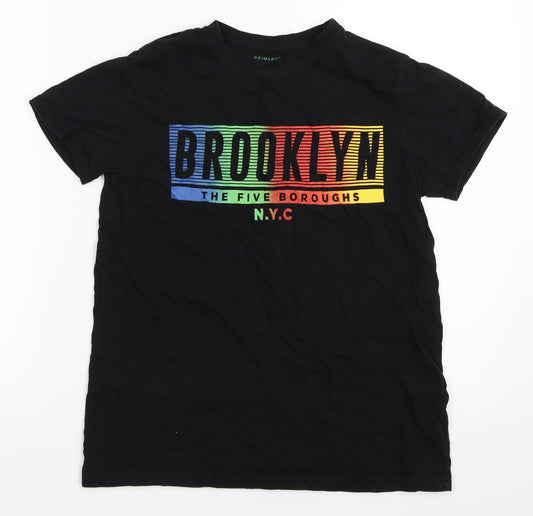 Primark Boys Black   Basic T-Shirt Size 11-12 Years