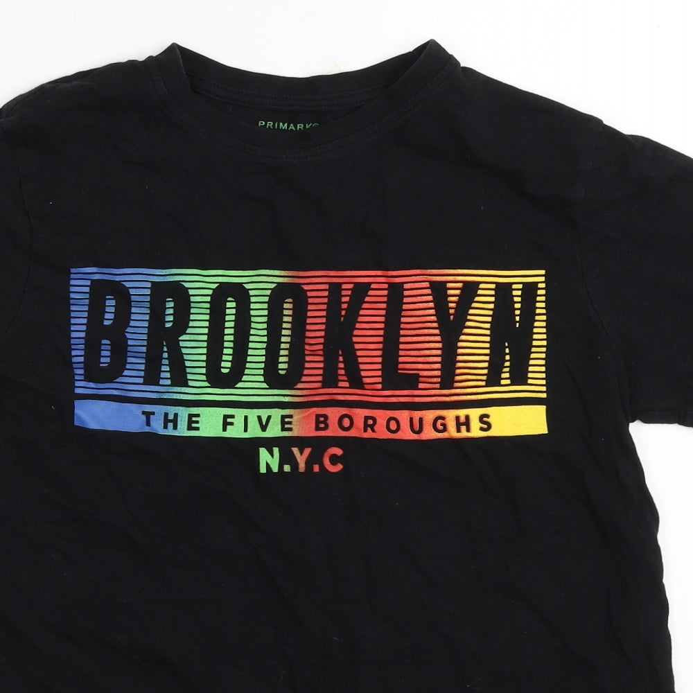 Primark Boys Black   Basic T-Shirt Size 11-12 Years