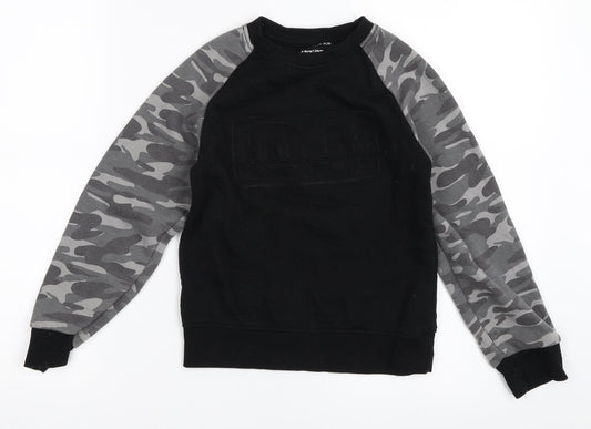 Primark Boys Black   Pullover Sweatshirt Size 8-9 Years