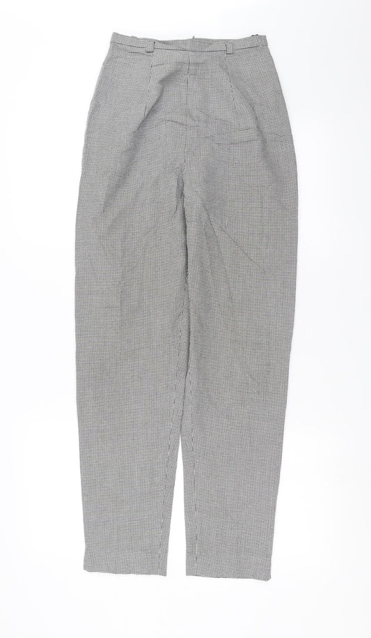 Dorothy Perkins Womens Black Houndstooth  Trousers  Size 8 L28 in