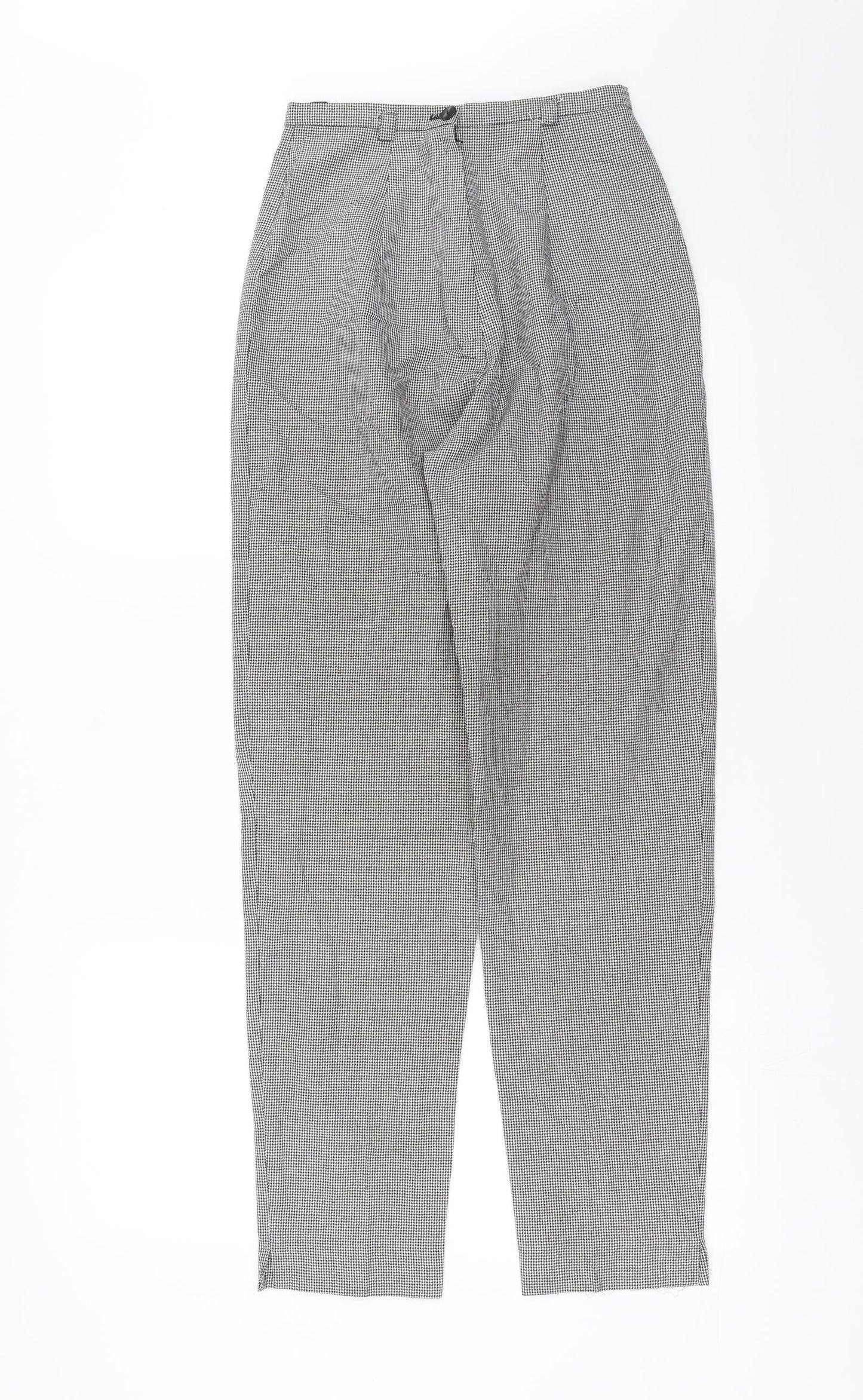 Dorothy Perkins Womens Black Houndstooth  Trousers  Size 8 L28 in