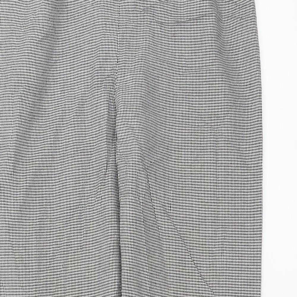 Dorothy Perkins Womens Black Houndstooth  Trousers  Size 8 L28 in