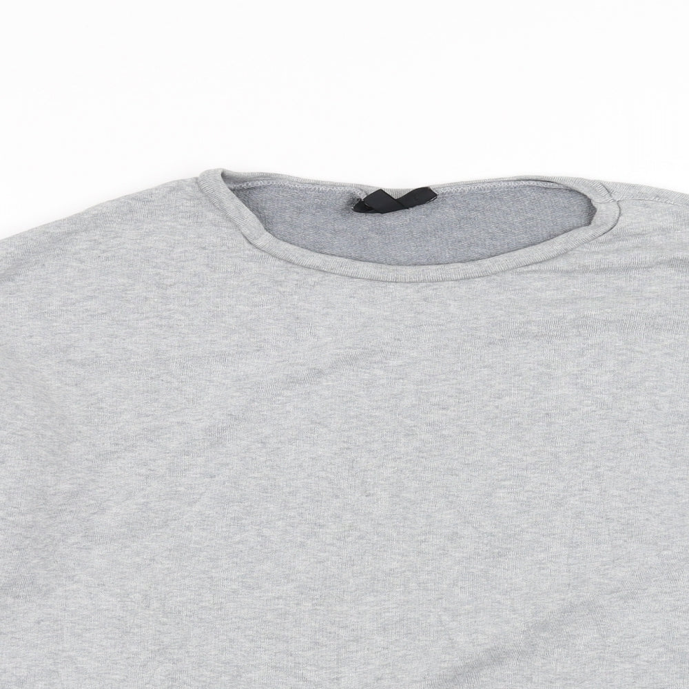 Topshop Womens Grey   Pullover Sweatshirt Size 8