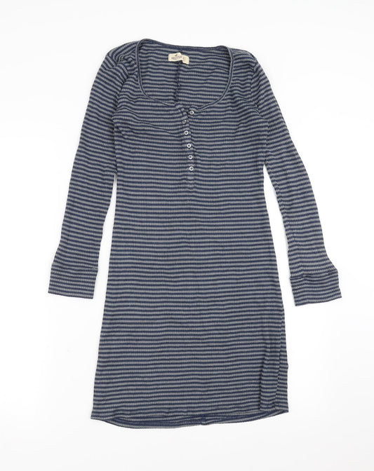 Hollister Womens Blue Striped  Jumper Dress  Size XS