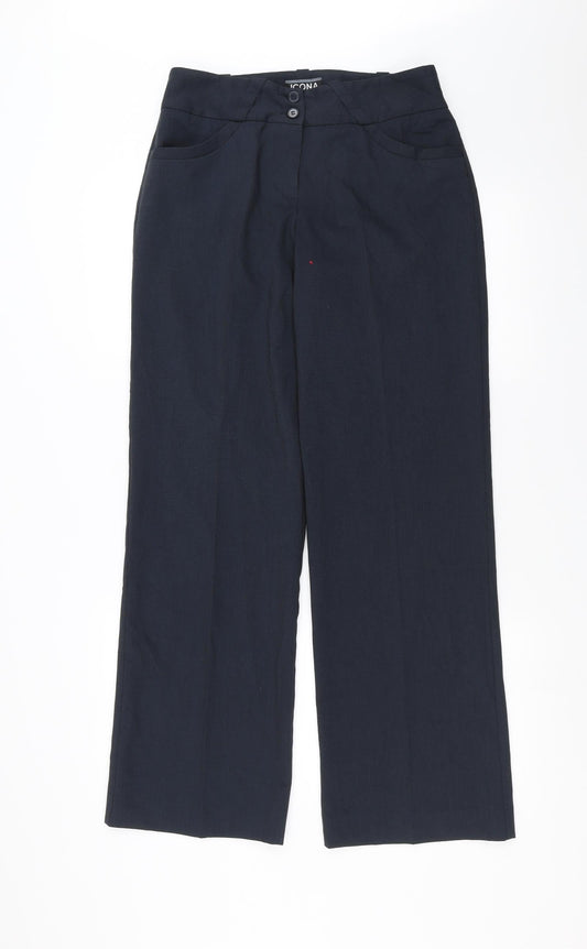 ICONA Womens Blue   Trousers  Size 12 L31 in