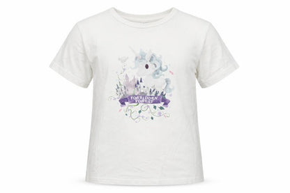 Earth Positive Girls White   Basic T-Shirt Size 11-12 Years  - unicorn