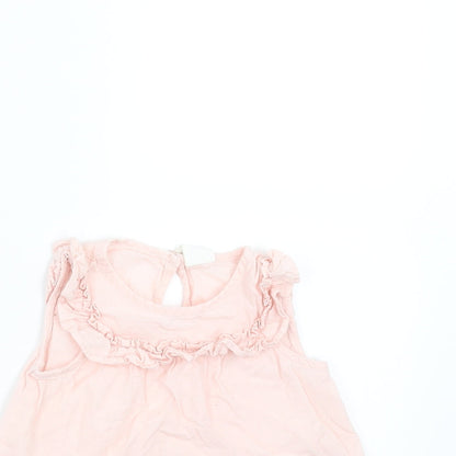 H&M Girls Pink   Basic Blouse Size 3-6 Months
