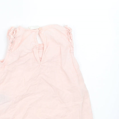 H&M Girls Pink   Basic Blouse Size 3-6 Months