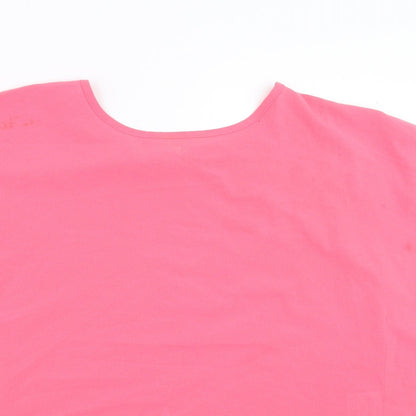 Internationale Womens Pink   Basic Blouse Size 10  - open back