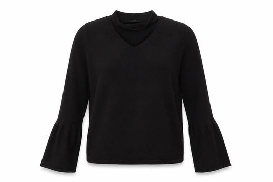 Papaya Womens Black   Pullover Jumper Size M  - Choker style neck