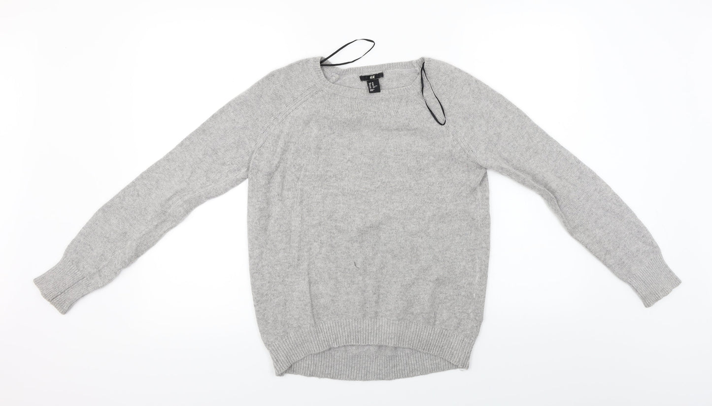 H&M Womens Grey   Pullover Jumper Size XS