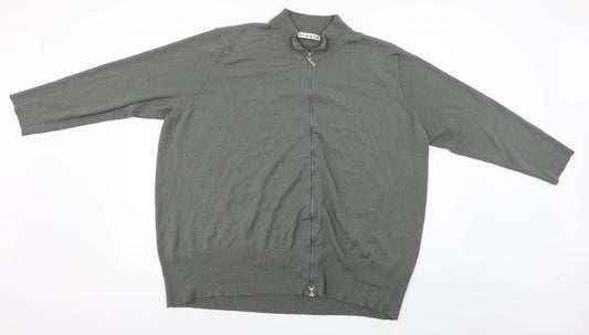 simply Mens Grey   Full Zip Jumper Size L