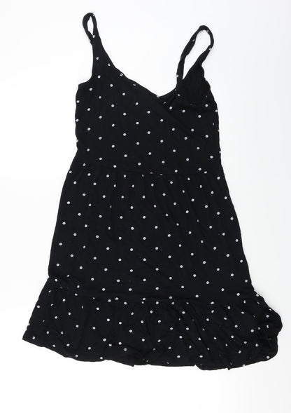 Pieces  Womens Black Polka Dot  Basic Blouse Size M