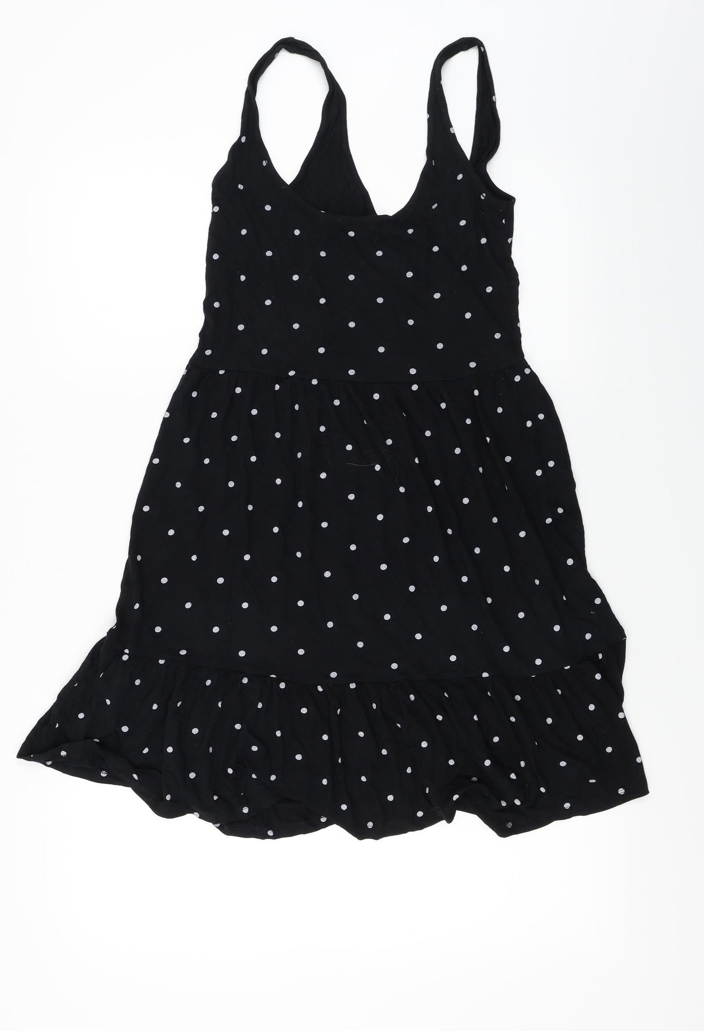 Pieces  Womens Black Polka Dot  Basic Blouse Size M