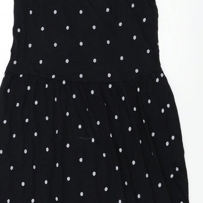 Pieces  Womens Black Polka Dot  Basic Blouse Size M