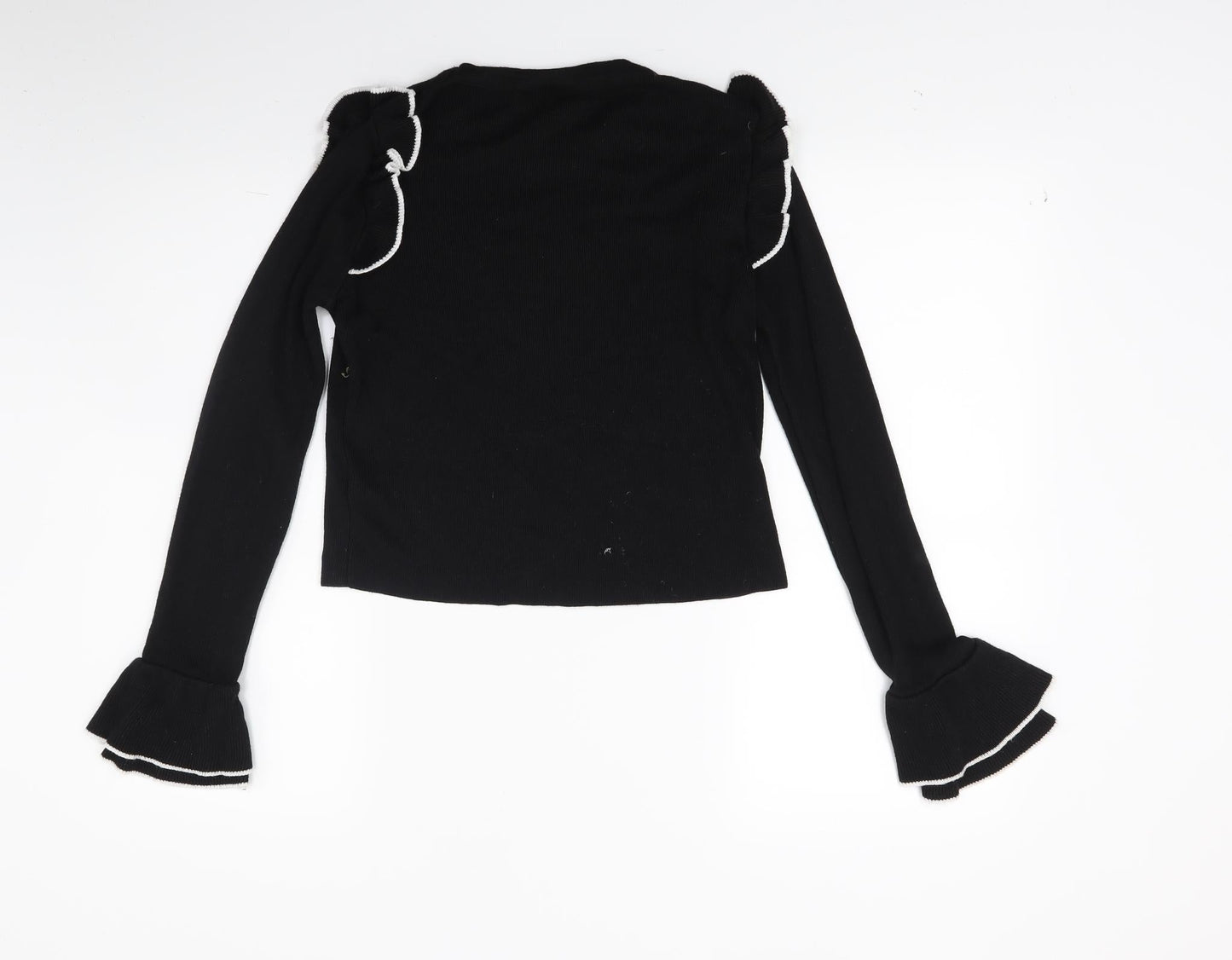 Topshop Womens Black  Knit Pullover Jumper Size 10