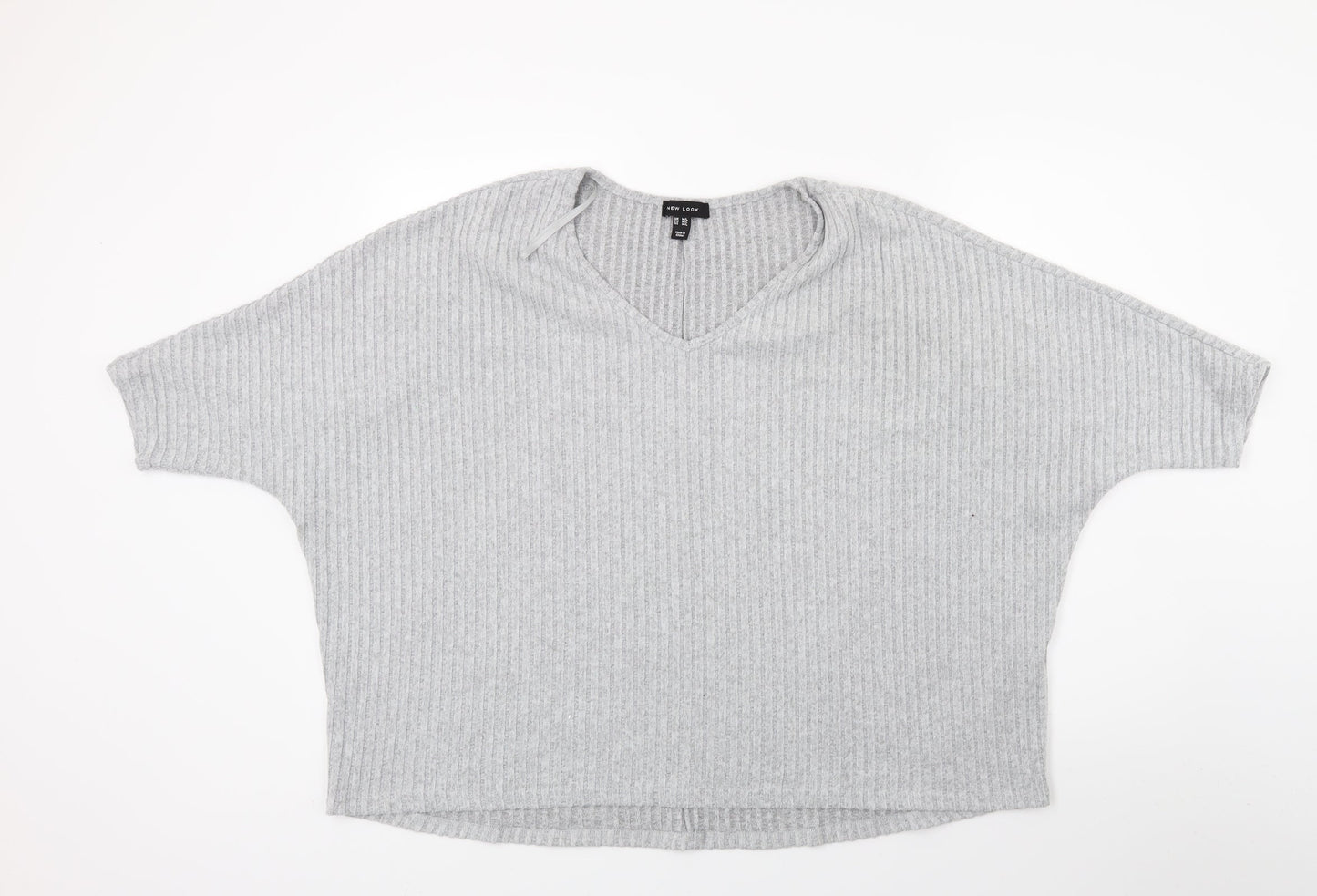 New Look Womens Grey  Knit Pullover Jumper Size L