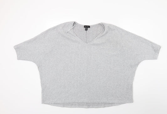 New Look Womens Grey  Knit Pullover Jumper Size L