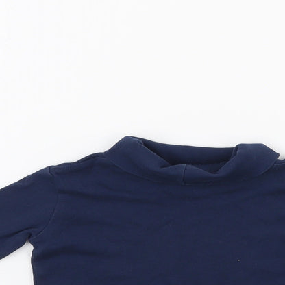 Preloved H&M Girls Blue   Pullover Jumper Size 2 Years - Detail