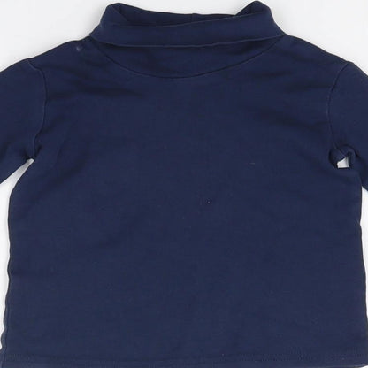 Preloved H&M Girls Blue   Pullover Jumper Size 2 Years - Label