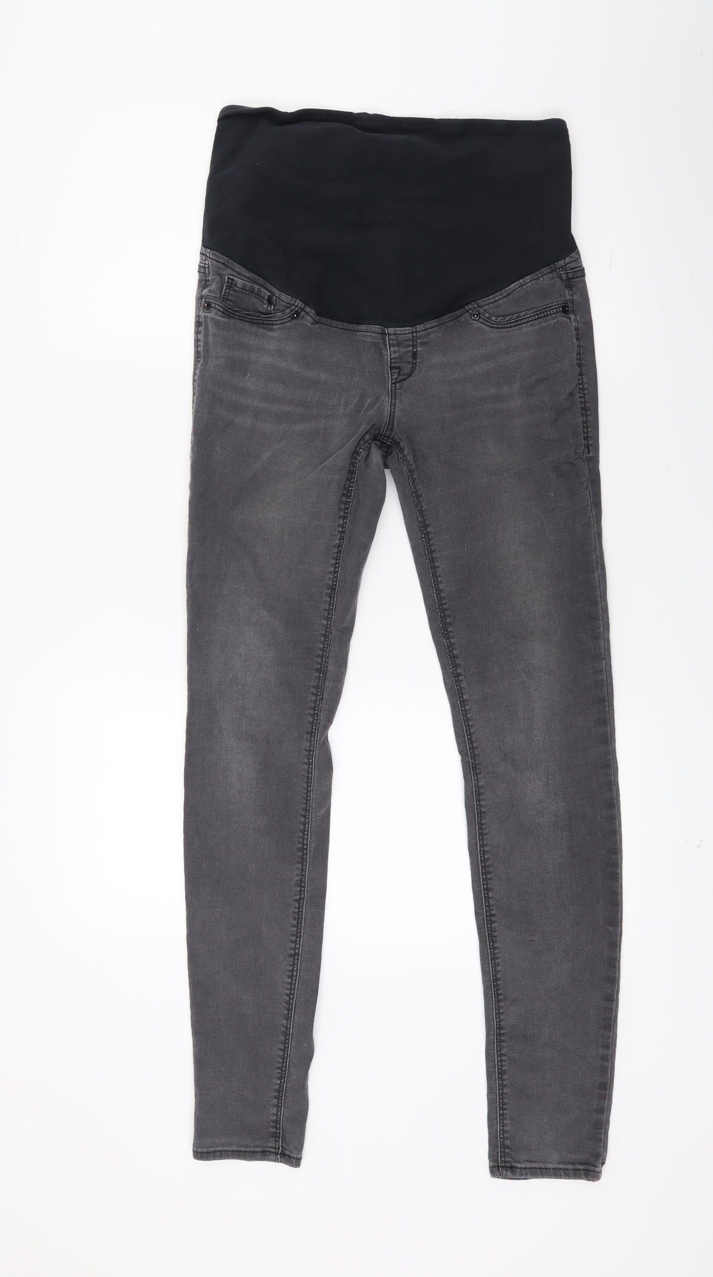 New Look Womens Grey  Denim Skinny Jeans Size 8 L27 in