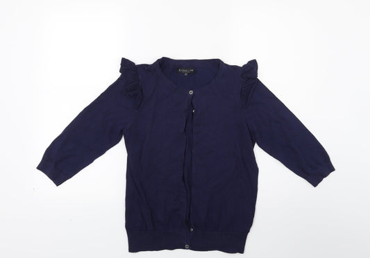 F&F Womens Blue  Knit Cardigan Jumper Size 12