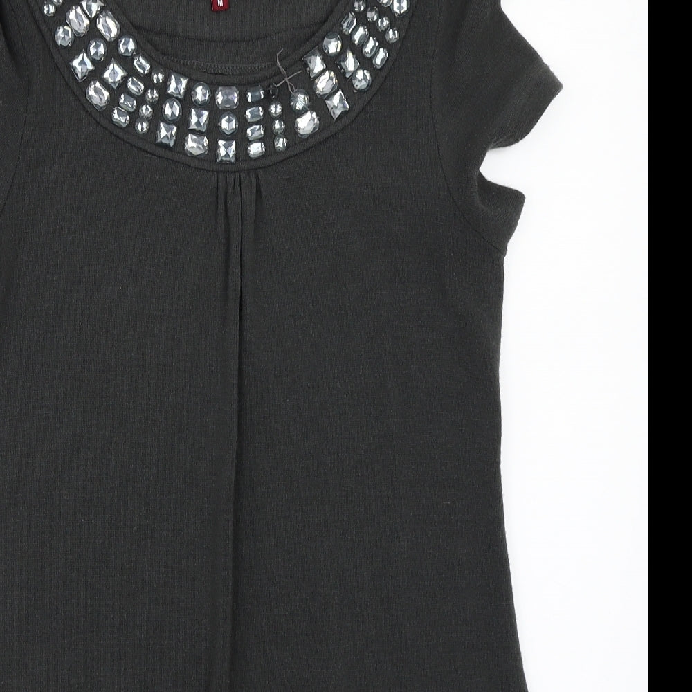 Uttam London Womens Grey  Rayon A-Line  Size M
