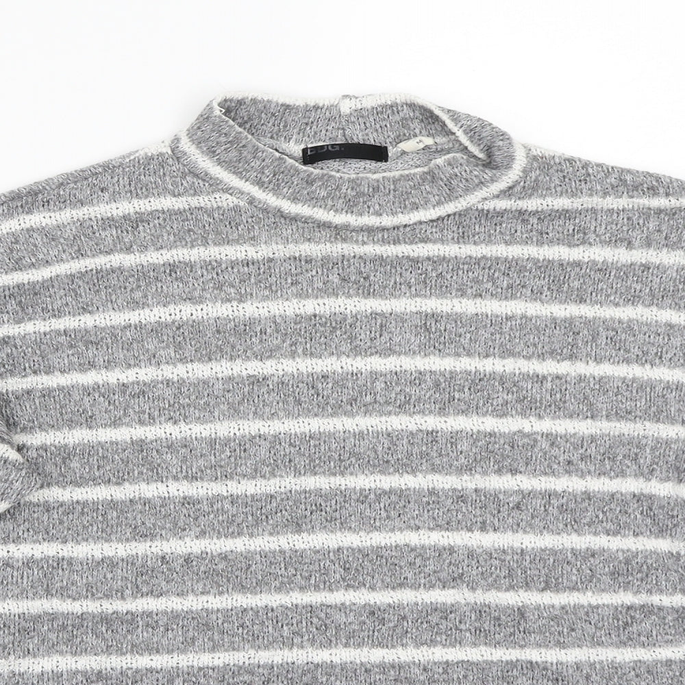 BDG Womens Grey Striped  Pullover Jumper Size M