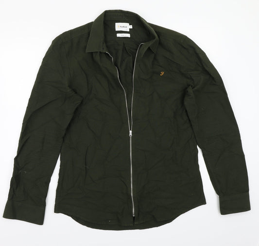 Far4ah Mens Green    Button-Up Size M