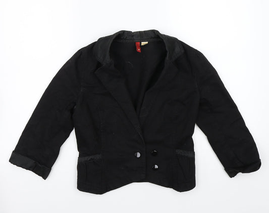 H&M Womens Black   Jacket Coat Size 8