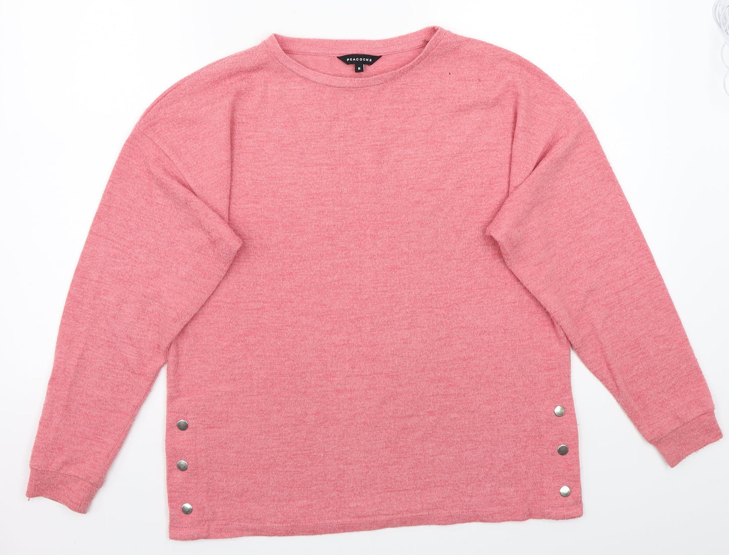 Peacocks Womens Pink   Henley Jumper Size 8