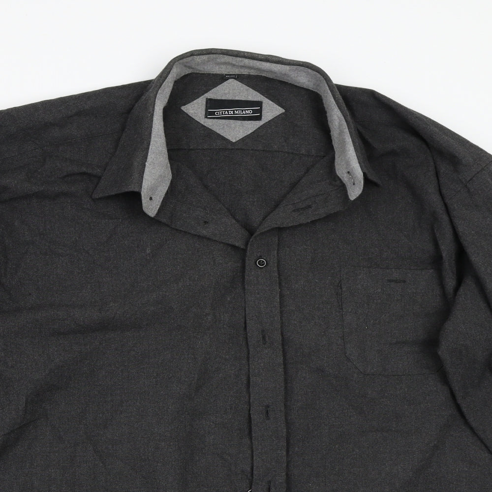 Citta Di Milano  Mens Grey    Button-Up Size 46