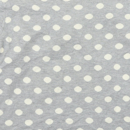 Uldahl Womens Grey Polka Dot  Pullover Jumper Size L