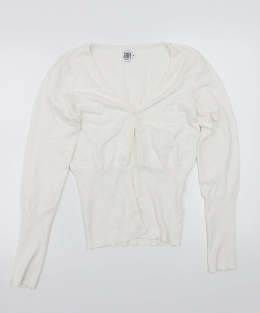 Saint Tropez Clothing Womens White   Cardigan Jumper Size M
