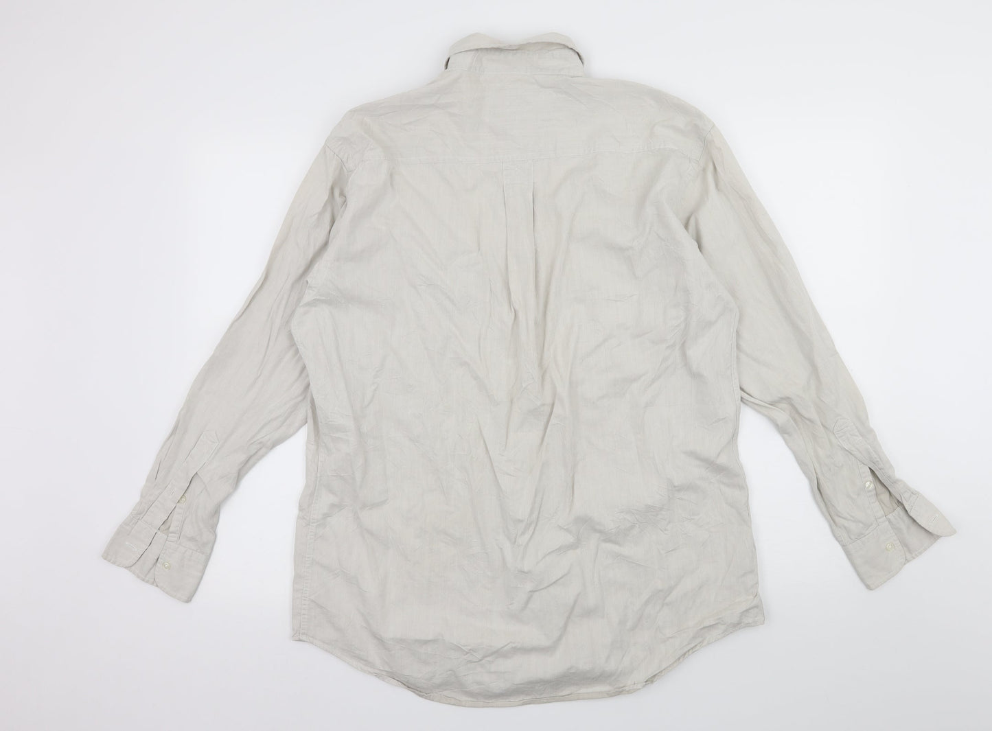 Associates Mens Grey    Button-Up Size 15.5