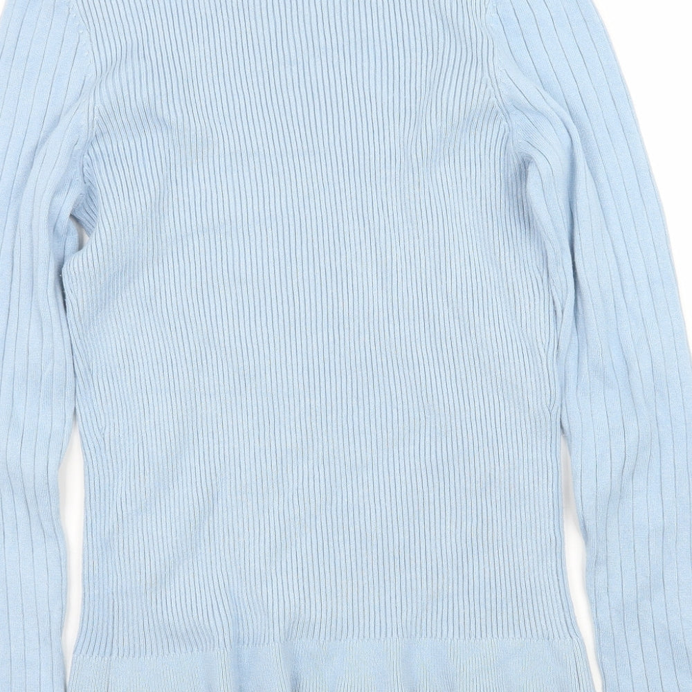 New Look Womens Blue  Knit Pullover Jumper Size 16