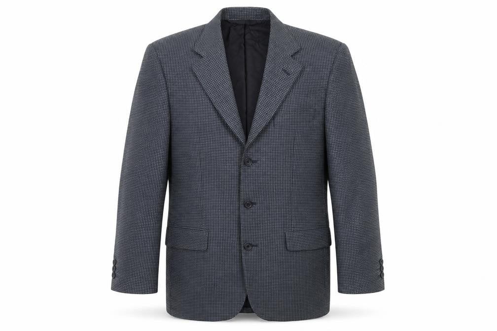 St Michael Mens Blue Geometric  Jacket Suit Jacket Size M