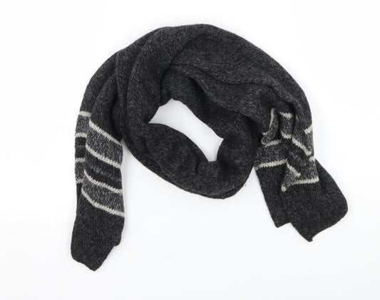Preworn Mens Grey  Knit Rectangle Scarf Scarf One Size