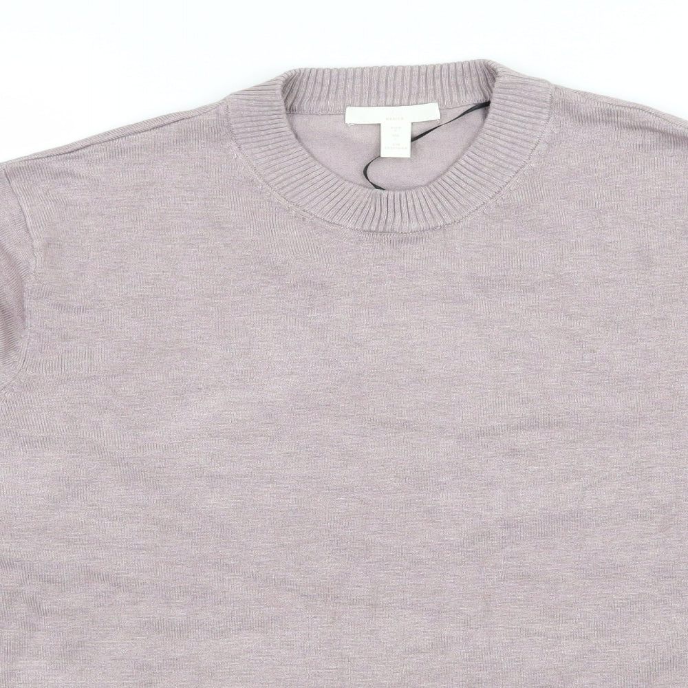 H&M Womens Purple  Knit Pullover Jumper Size L